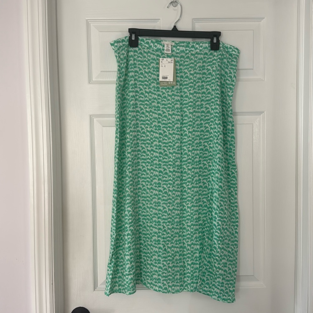 NWT H&M Green Midi Skit with Slit